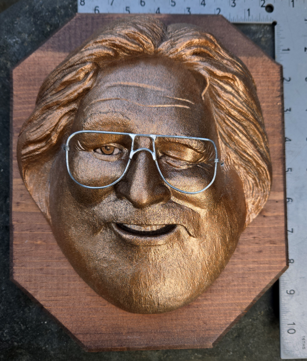 Life Sized Jerry Garcia portrait hand-finished studio-cast Hyrdostone